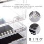 BINO 2 Drawer Acrylic Jewelry and Makeup Organizer, Clear Cosmetic Organizer Vanity Storage Display Box Make Up Organizers and Storage Makeup Stand