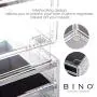 BINO 2 Ablagefächer Acryl Schmuck- und Make-up-Organizer, Klare Kosmetik-Organizer Schminkschrank Aufbewahrungsdisplay Box Make-up Organizer und Aufbewahrung Schminkstand