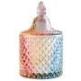 Clear Glass Spice Jars, Colorful Star Shaped Crystal Candy Jar With Lid Multi-purpose Spice Storage Canister-a