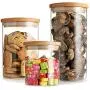 Inconceivabm Exquisite Cereal Container Glass Sealing Food Preservation Tea Kitchen Storage Box Containers Food Storage Containers