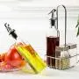 Kitchen Storage Containers Control Bottle Glass Jars,European Spice Rack Style Salt And Pepper Cans Soy Sauce Vinegar Bottle Five-Piece Suit