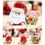 Boîte de rangement pour friandises de Noël en forme de bonhomme de neige, Père Noël, figurine en tissu, pot à biscuits rond pour fête de Noël, décorations d'anniversaire. Boîte de rangement pour friandises de Noël en forme de bonhomme de neige, Père Noël, figurine en tissu, pot à biscuits rond pour fête de Noël, décorations d'anniversaire.