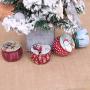 Retro Runde Eisen Weihnachts Süßigkeiten Vorratsbehälter Zuckerdose Schachtel DIY Kerzenblech Dose für Weihnachtsgeschenke Dekoration (Zufarbige Auswahl)