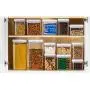Ensemble de contenants hermétiques BREVER 5 pièces pour aliments – Céréales, Farine, Sucre, Pâtes, Riz – 100% BPA FREE, Garantie 5 ans Ensemble de contenants hermétiques BREVER 5 pièces pour aliments – Céréales, Farine, Sucre, Pâtes, Riz – 100% BPA FREE, Garantie 5 ans