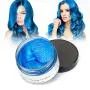 Haarfarben Wachs – Sofortiger Blau Haarfärbepasta, Vorläufige Haarstyling-Creme für Männer und Frauen (Blau) – 4.23 oz