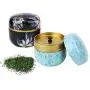 HUANGMENG Teehkisten Hoomin Tee-Box Tee-Glas Tee-Aufbewahrungshalter Mini Matcha-Behälter Kaffee-Pulver-Organizer Runde Metallbehälter, Farbe: Regenbogenwolken