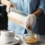 Restarty Home Kitchen Storage Jar Sealed Anti-Moisture Sorting Grids Beans