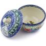Polish Pottery 4?-inch Apple Shaped Jar made by Ceramika Artystyczna (Spring Butterfly Theme) Signature UNIKAT + Certificate of Authenticity