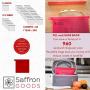 Fill and Slide Reusable Silicone Food Storage Bags by Saffron Goods - 4 pack - Leakproof, Airtight Seal to Keep Foods Fresh - Eco Friendly Alternative to Sandwich, Freezer, and Snack Bags-FDA Approved