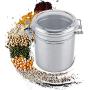 Kitchen Storage Jars - Stainless Steel Coffee Container, Vacuum Sealed Storage Jar, for Sugar, Tea, Bean (Size : L)