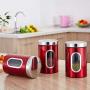 Liveday 1/3Pcs Multifunction Tea Coffee Sugar Storage Canisters Jars Pots Kitchen Container Tins Durable