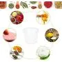 Nannday Disposable Slime Containers， 50 Pc 25ML Storage Attached Lid Sauce Condiment Cup