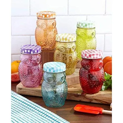 Ensemble de bocaux de rangement pour chouettes, 12 pièces.