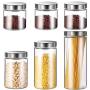 WH- 6 Sets A Transparent Glass Jar Kitchen Storage Sealed Storage Tea Cereals Snacks Small Jar