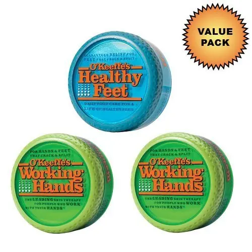 Coffret Offres : Crème Mains Travail OKeeffes + Crème Pieds Saines OKeeffes