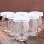 Cedmon Yoghurt Jars pudding Jar with Lid (7oz) 1set (6jars) Replacement Glass Jars for Yogurt Maker