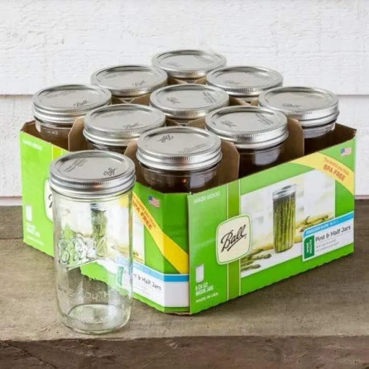 Ball Mason Jars Wide Mouth 24 oz Bundle with Non Slip Jar Opener- Set of 4  • Zestfull