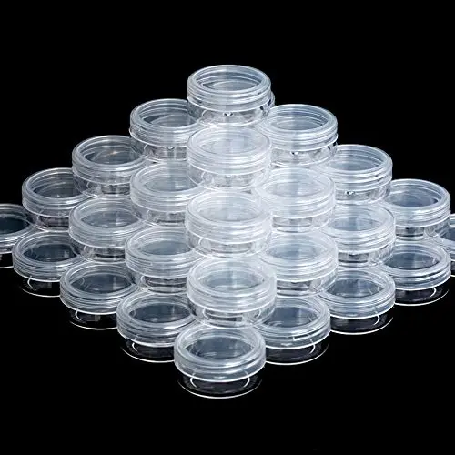 Contenants d’échantillons de maquillage 10g – 20 pots en plastique avec couvercles – sans BPA – échantillons cosmétiques. Contenants d’échantillons de maquillage 10g – 20 pots en plastique avec couvercles – sans BPA – échantillons cosmétiques.
