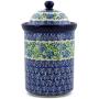 Polish Pottery 10?-inch Jar with Lid made by Ceramika Artystyczna (Royal Roses Theme) Signature UNIKAT + Certificate of Authenticity