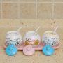 Kitchen seasoning box/Ceramic Seasoning Storage Container and Tray Salt msg Spice Jars Box Three-Piece Set
