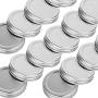 20 Packs Jar Lids Regular Mouth Canning Jar Lid Leak Proof Sealing Storage Caps (Silver)