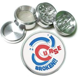 Curse Broken Chicago Baseball Aluminum Tobacco Herb Spice Grinder