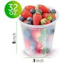 Plastic Containers with Lids (40 Pack, 32 Ounce) - Freezer Containers Deli Containers with Lids - Soup Containers Plastic Food Storage Containers with Lids - Plastic Food Containers by Prep Naturals