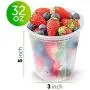 Plastic Containers with Lids (40 Pack, 32 Ounce) - Freezer Containers Deli Containers with Lids - Soup Containers Plastic Food Storage Containers with Lids - Plastic Food Containers by Prep Naturals