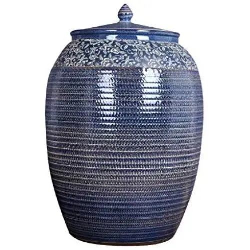 Ceramic Pottery Cereal Containers Canister Cookie Jar with Lids Large, Airtight Food Storage Containers Bins for Kitchen Pantry Organization Flour Rice Candy Bulk, 10L (Size : Style1) Ceramic Pottery Cereal Containers Canister Cookie Jar with Lids Large, Airtight Food Storage Containers Bins for Kitchen Pantry Organization Flour Rice Candy Bulk, 10L (Size : Style1)