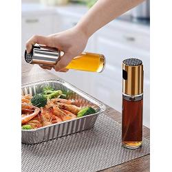 Jar Spice Potes Household Pressure Type Fuel Injection Pot Kitchen Cooking Oil Spray Fragrant Tank Barbecue Glass Bottle 1pc,Rose Gold Cover