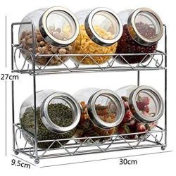 HLL Seasoning Bottle Kitchen Storage Jar, Glass Sealing Jar, Seasoning Pot, Seasoning Jar, Glass Bottle Package (7 Assembly)