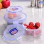 Tree House Food Storage canisters, Plastic Crisper Box Storage jar with lid Versatile Clear cans-B