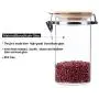 Bouteilles en verre borosilicate clair pour aliments, bocaux avec couvercle en bambou, pour cuisine, rangement, café, thé, biscuits, bonbons, noix (40 fl oz) Bouteilles en verre borosilicate clair pour aliments, bocaux avec couvercle en bambou, pour cuisine, rangement, café, thé, biscuits, bonbons, noix (40 fl oz)