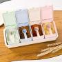 Food Storage 4 pieces of spice jars with lid and spoon for salt sugar spice pepper seasoning box