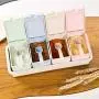 Food Storage 4 pieces of spice jars with lid and spoon for salt sugar spice pepper seasoning box Food Storage 4 pieces of spice jars with lid and spoon for salt sugar spice pepper seasoning box