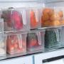 WskLinft Storage Box, Transparent Fridge Fresh Storage Box Crisper Refrigerator Sealed Food Container Transparent