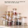PPLK Glass Storage Tank Kitchen Transparent Dried Fruit Miscellaneous Grains Jar Tea Storage Bottle Food Sealed Cans,Clear,A