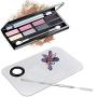 Professional Pro Stainless Steel Makeup Palette Cosmetic Palette with Spatula Tool Makeup Art Tool For Nail Art Eye Shadow Eyelash Makeup Professional Pigment Blending（6 x 4 Inch Sliver）