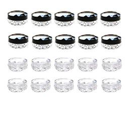 24 Pack Mini Cosmetic Sample Container Jars with Lids Diamond-shaped Makeup Sample Pots