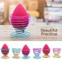 JUSTDOLIFE 3PCS Beauty Sponge Holder Creative Swirl Blender Holder Cosmetic Sponge Stand