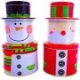 Weihnachtliche Nestboxen aus Keksen mit Deckeln – Santa Claus und Schneemann Sammelboxen für Süßigkeiten, Kekse, Süßigkeiten und Schokolade Dekoratives Weihnachts-Aufbewahrungsgefäß
