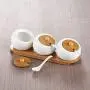 Poterie Moderne en Porcelaine DUDDP : Ensemble de Rangement, Couvercle en Bambou, Cuillère Céramique, Plateau en Bambou – Idéal pour Sucre, Thé, Café, Épices – Pot à Cruet Parfait pour Votre Maison Poterie Moderne en Porcelaine DUDDP : Ensemble de Rangement, Couvercle en Bambou, Cuillère Céramique, Plateau en Bambou – Idéal pour Sucre, Thé, Café, Épices – Pot à Cruet Parfait pour Votre Maison