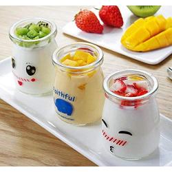 Gift 5 Glass Pudding Bottle Yogurt Cup Milkshake Cup Mousse Cup Home Baking Mold Yogurt Bottle Jam Jar