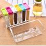 Moligh doll 6 Piece Spice Jar Colorful Seasoning Box Kitchen Condiment Storage Container Salt Dispenser