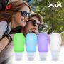 Dot&Dot Travel Bottles - 4 Piece Set of 2 oz Leak Proof Travel Containers for Travel Size Toiletries