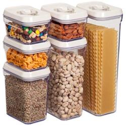 Honey-Can-Do KCH-06538 12-Piece Locking Food Storage Set, .35 Qt - 2 Qt, White