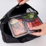 FLERISE Essensbehälter 10er Pack 3-Kammer-Boxen mit Deckeln, mikrowellengeeignet/spülmaschinenfest/eiswürfelgeeignet…