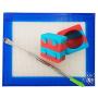 SZBS A Set Silicone Mat 9ml Container Cube Shape Container Wax Oil Container Concentrate Storage Containers Wax Silicone Jar With a Metal Rod (Random Color)