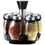 CQIANG Spice Box, Rotating, Set Seasoning Jar, Kitchen Storage