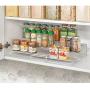 mDesign Adjustable, Expandable Kitchen Wire Metal Storage Cabinet, Cupboard, Food Pantry, Shelf Organizer Spice Bottle Rack Holder - 3 Level Storage - Up to 25" Wide - Satin